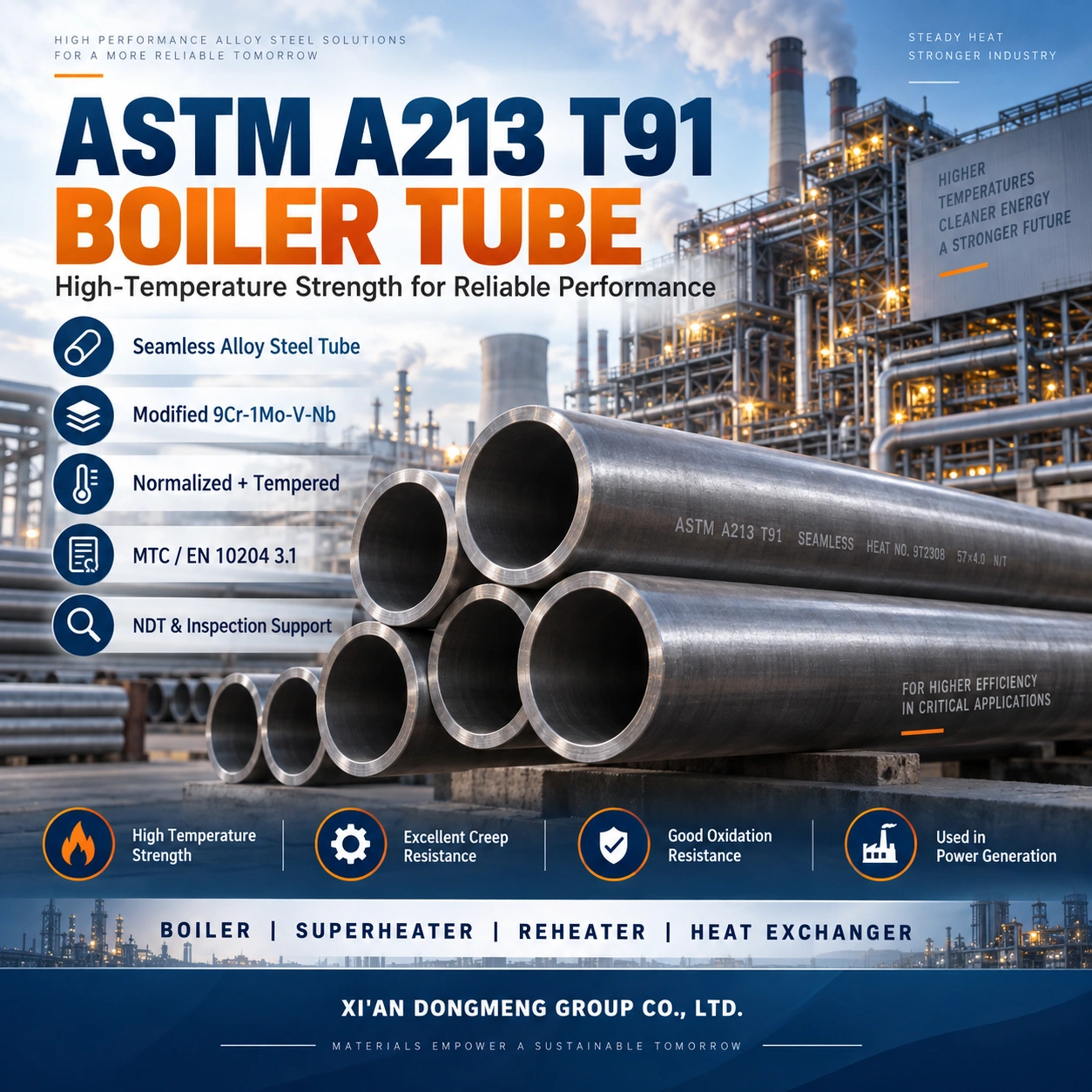 Ống nồi hơi ASTM A213 T91